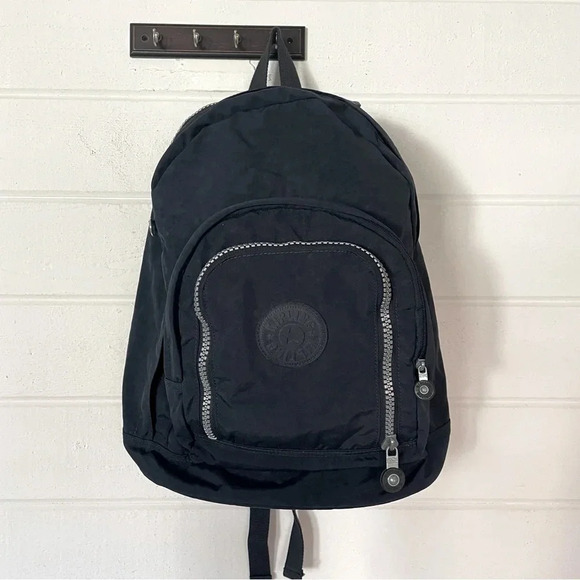 EUC Kipling Hal Large Expandable Unisex Backpack in Dark Blue - Picture 1 of 13
